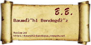 Baumöhl Bendegúz névjegykártya